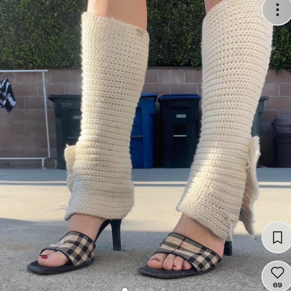 Vintage nova check plaid burberry mini gram  heel